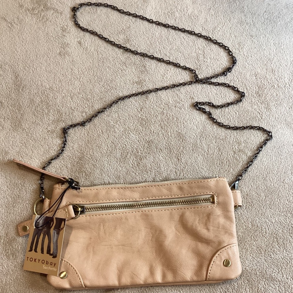 Tokyo Bay Sacchetto Camel Colored Wallet‎ Crossbody bag, Removable Chain Strap